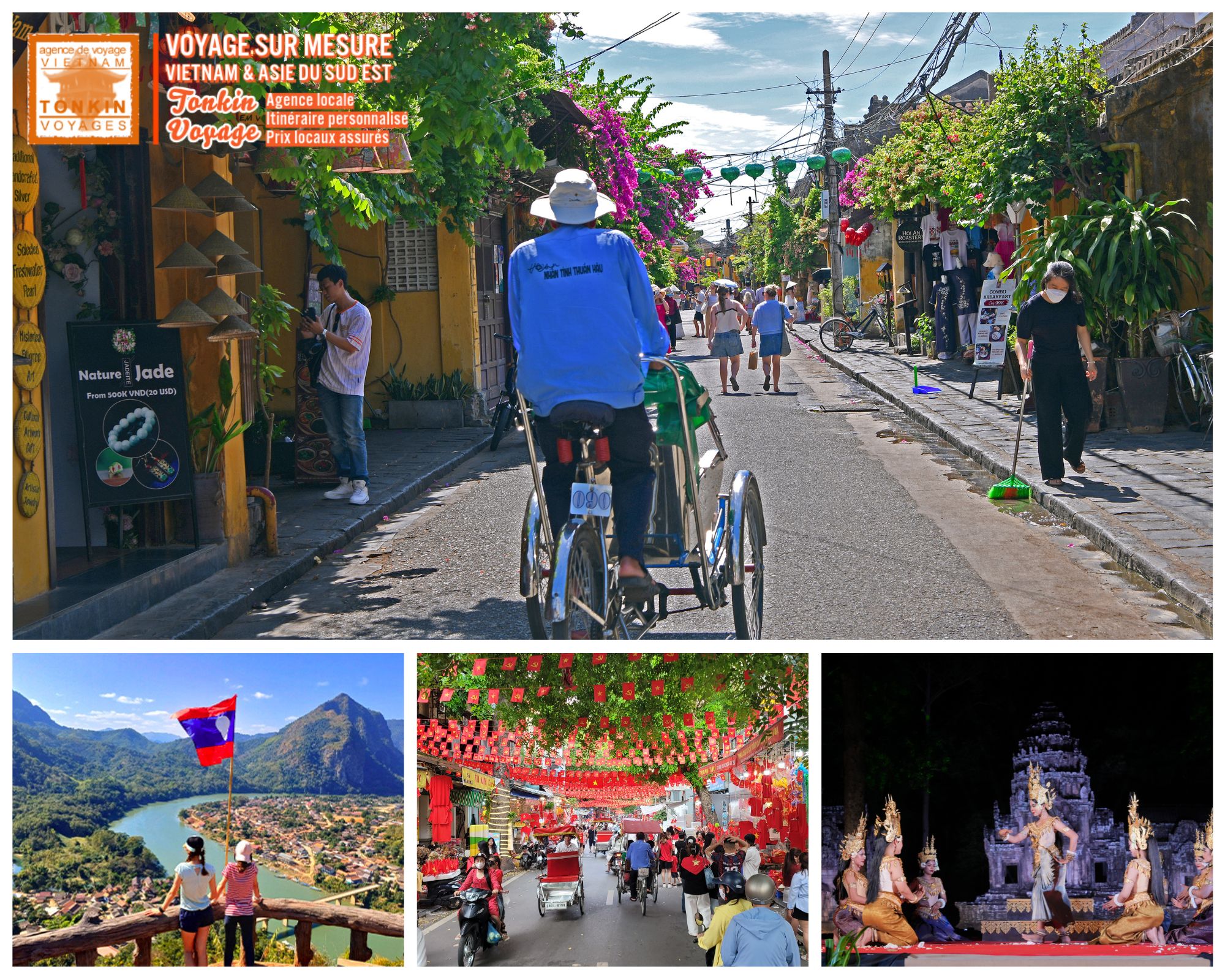 Circuit priv&eacute; combin&eacute; Vietnam Laos Cambodge - quelle agence de voyage locale francophone choisir ?